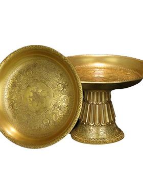 黄铜托盘曼扎水果糕点供盘多用