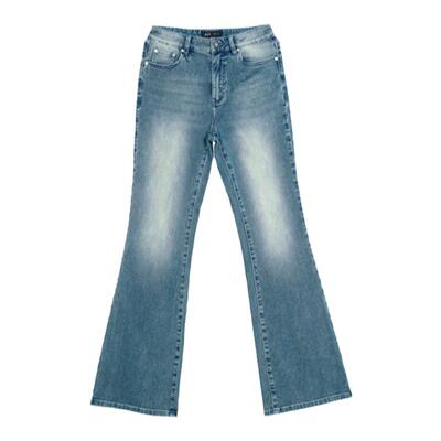 A21女装喇叭牛仔长裤子