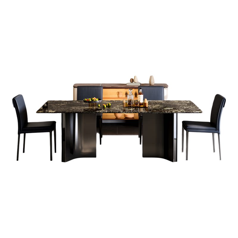 黑石之王璀璨星河奢石餐桌