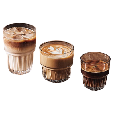 Bincoo玻璃咖啡杯日式冰美式水杯dirty拿铁杯下午茶星球咖啡杯子