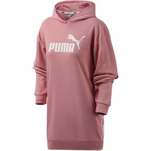 PUMA/彪马新款女子连帽运动服宽松中长款套头衫卫衣581073-20
