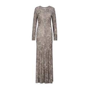 naivee纳薇2025秋南法海岛度假水墨染醋酸提花修身X型连衣裙女