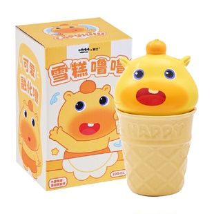 言仓水豚噜噜马克杯雪糕造型陶瓷可爱创意卡通实用情侣生日礼物