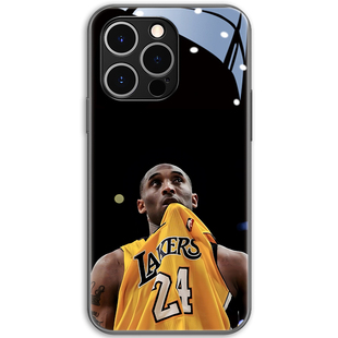 科比kobe适用苹果16promax手机壳NBA篮球iPhone15新款14pro玻璃13球星12mini湖人球队11黑曼巴x周边8plus男xr