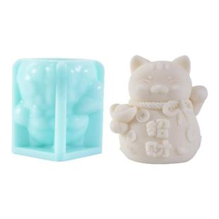 招财猫冰块模具硅胶商用可爱食品级创意钟楼大号黄鹤楼调酒磨动物