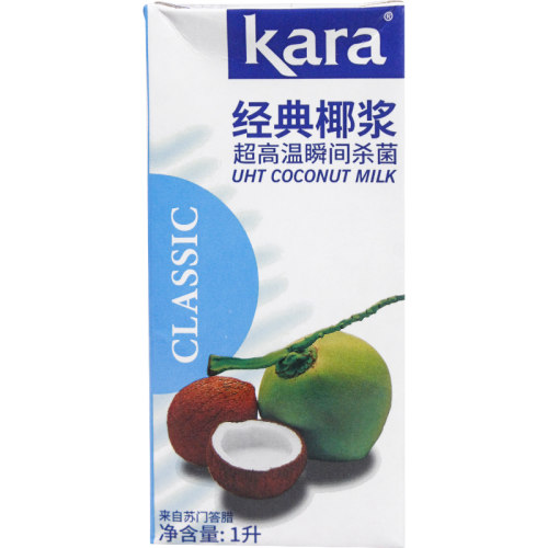 印尼进口kara佳乐经典椰奶纯正醇正椰浆1L商用批发咖啡旗舰店授权
