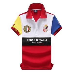 正品短袖polo衫男美式保罗足球t恤皇家休闲纯棉刺绣大码拼接上衣