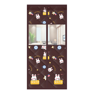 加厚棉门帘冬季保暖保温家用防寒防风新款自吸挡风农村平房免打孔