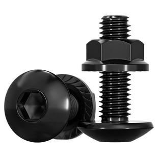 304黑色不锈钢大伞头内六角螺丝大扁头螺钉蘑菇圆头螺栓螺母套装