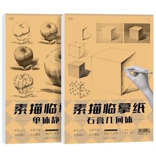素描临摹纸石膏单体静物画本形体结构新手入门套装照片临摹范本画册书画画绘画初级高考美术教材教学描摹本