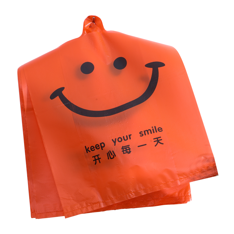 桐塑红色笑脸塑料袋工厂直销