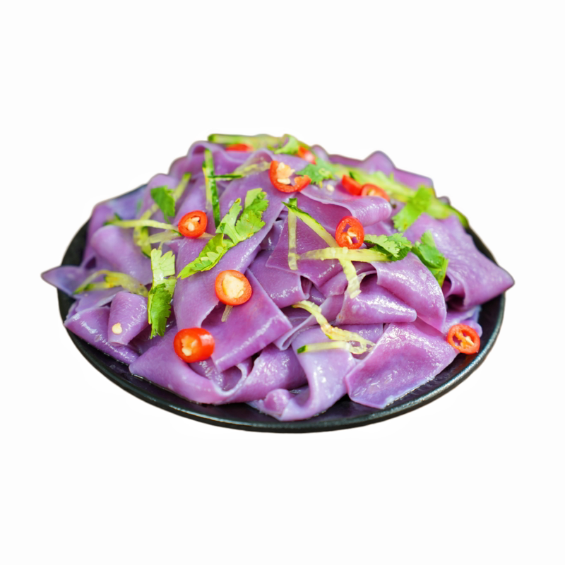 悦悦妈紫薯干面皮免煮非油炸