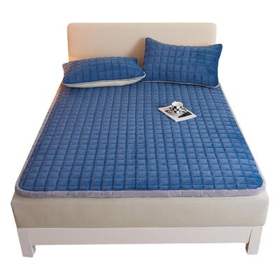 牛奶绒床褥可水洗纯色保暖床单