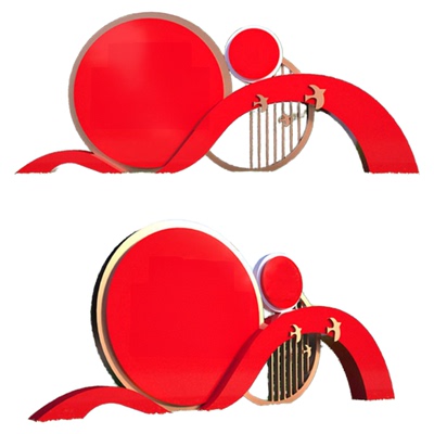 户外党建宣传栏核心价值观雕塑