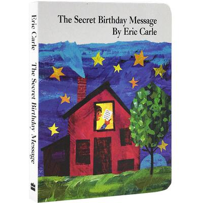 【送音频】英文原版 Eric Carle:The Secret Birthday Message 神秘的生日礼物纸板书 艾瑞卡尔爷爷 低幼儿童英语启蒙图画书