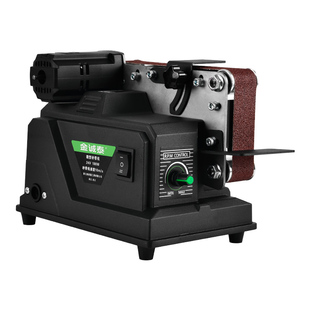 小型电动砂带机DIY抛光机开刃机台式打磨机工业级磨刀机磨刀器