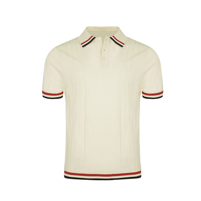 夏季短袖商务通勤撞色polo衫高级