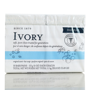 美国原装宝洁Ivory象牙牌浮水香皂清洁型113g10套装脸部全身通用