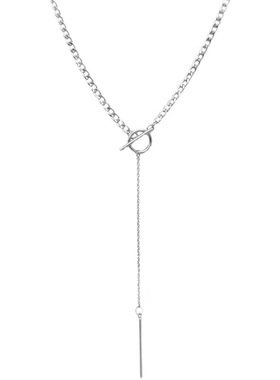 装腔启示录蔡文静唐影同款项链y字形银色不掉色颈链锁骨链2023新