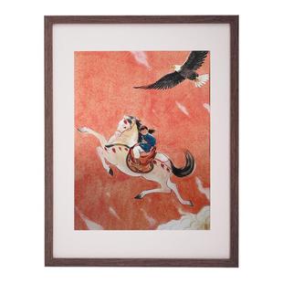 一二山鲜衣怒马皇小小原创水墨新中式客厅书房玄关国风装饰画挂画