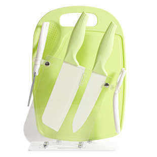 拜格辅食菜板刀具套装宝宝专用陶瓷工具切菜刀菜板二合一儿童全套