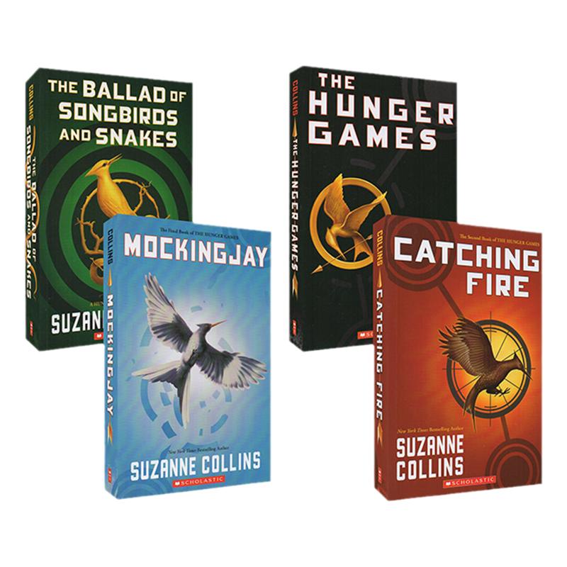 饥饿游戏四部曲1-4册 英文原版小说 Hunger Games Boxed Set 燃烧的女孩 嘲笑鸟 鸣鸟与蛇之歌 Suzanne Collins 进口英语书籍