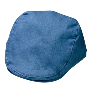 可盐可甜牛仔蓝复古报童帽男童纯色工装前进帽女童中古侦探帽子潮