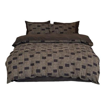 美拉德风复古双层纱全棉四件套