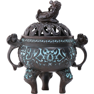 仿古三足狻猊香炉 家用 室内创意摆件香薰炉茶道檀香熏香炉小香炉