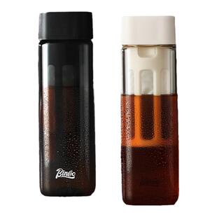 Bincoo冷萃杯方形随手tritan咖啡杯随行杯子冷泡瓶便携冰美式水杯