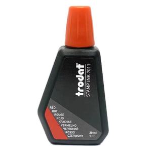 TRODAT卓达7011回墨印油翻斗印油备案章专用回墨印油公章28ml红色