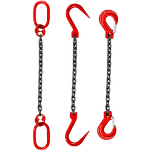 起重链条吊索具双头吊钩吊环组合吊索具吊车羊角挂钩吊装工具