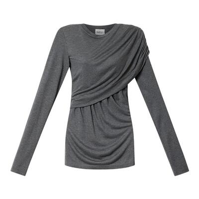 【26早秋新品】MARANT ETOILE DRESSI法式修身垂褶平纹针织上衣