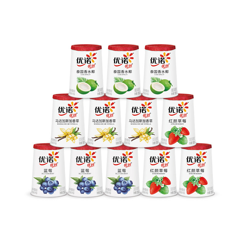 优诺0添加明胶优丝酸奶