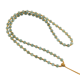 和田玉珠链挂链项链绳玉坠翡翠吊坠挂绳男高档玉佩链子吊坠绳子女