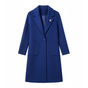2026年春秋季双面呢大衣羊毛外套时尚百搭新款年轻妈妈女装中长款