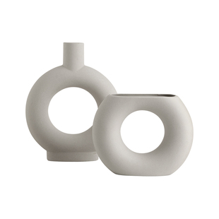 贝汉美中古诧寂风摆件客厅酒柜高级感花瓶桌面艺术家居软装饰品