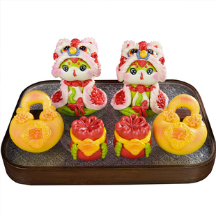 抓周岁花馍馍龙蛇宝宝儿童生日百天岁满月醒狮花样馒头胶东花饽饽