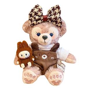 2025年新款雪莉玫包包挂件玩偶毛绒达菲熊公仔钥匙扣小熊挂饰礼物