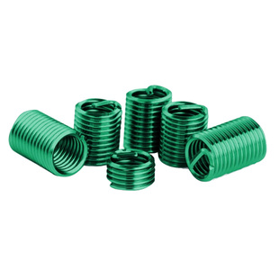 304不锈钢彩色染绿色钢丝螺套钢丝牙套螺纹护套带间隙型M3M4M5M6