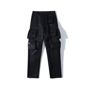 原汁原味春夏新款PD三角标技能风多口袋拉链尼龙工装裤男长裤高街