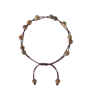 极细手绳绿檀木4mm手链女生手工编织绳6mm单圈檀香木手串情绪稳定