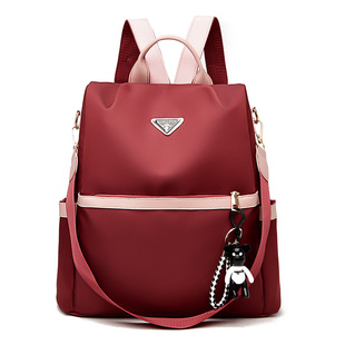 防盗双肩包女2025新款潮时尚百搭牛津布帆布旅行小背包大容量书包