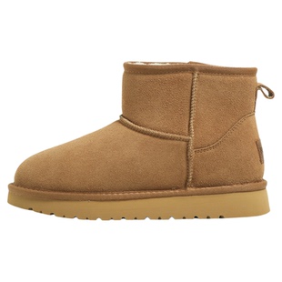 Forever21云感履|冬季厚底雪地靴女防水防滑加绒保暖短筒毛毛棉鞋