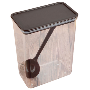 奶茶店用品果粉盒塑料透明密封盒罐 方形杂粮储物罐收纳盒方豆桶