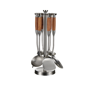 苏拉食光梨花木316L锅铲加厚不锈钢炒菜铲子汤勺家用铁铲厨具套装