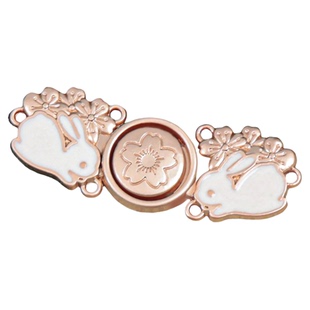 玉兔系列金属盘扣立领对襟古装汉服旗袍子母扣复古纽扣扣子