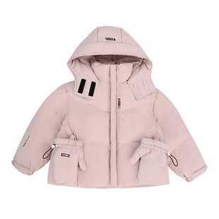 女童羽绒服短款儿童韩版洋气中大童加厚保暖2025新款亲子母女装冬