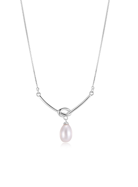 纯银淡水珍珠吊坠项链