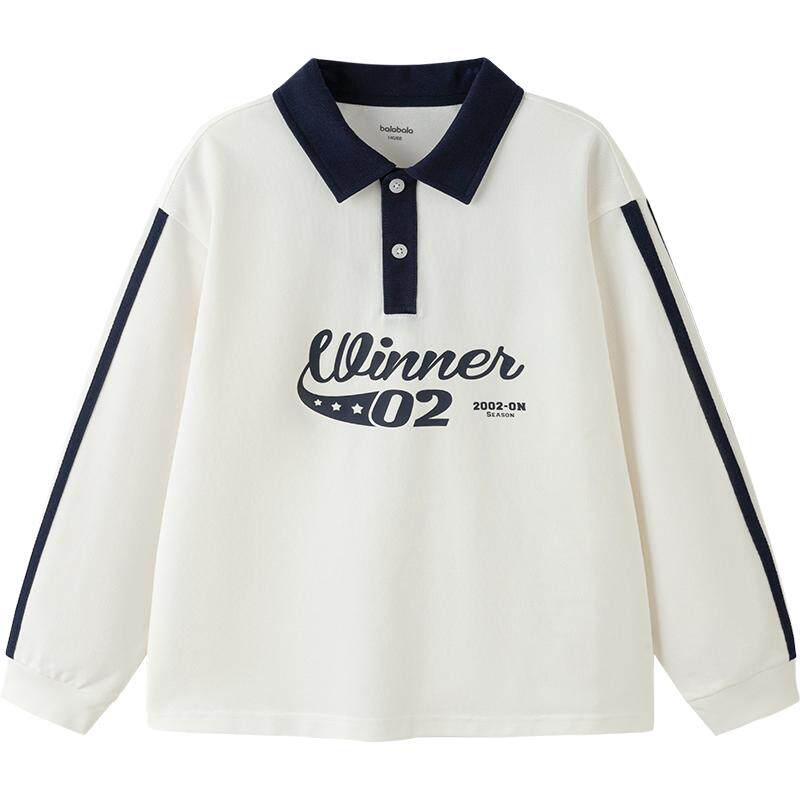 巴拉巴拉童装男童长袖t恤儿童秋装百搭上衣宝宝圆领打底
